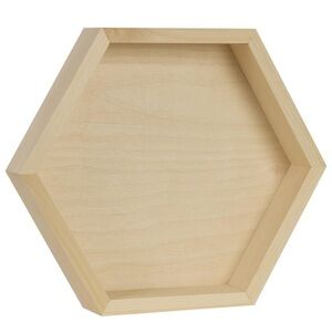 🎄 Walnut Hollow Pine Hexagon Wall Shadow Box Components Small & Large
